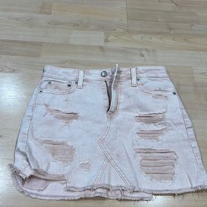Women’s pink jean skirt